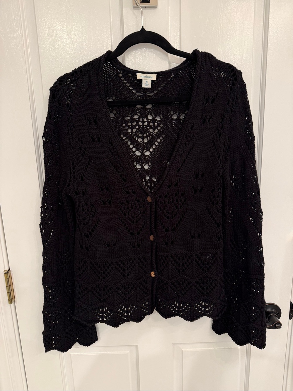 Sundance Open-Knit Button Cardigan Sweater - Picture 2 of 5